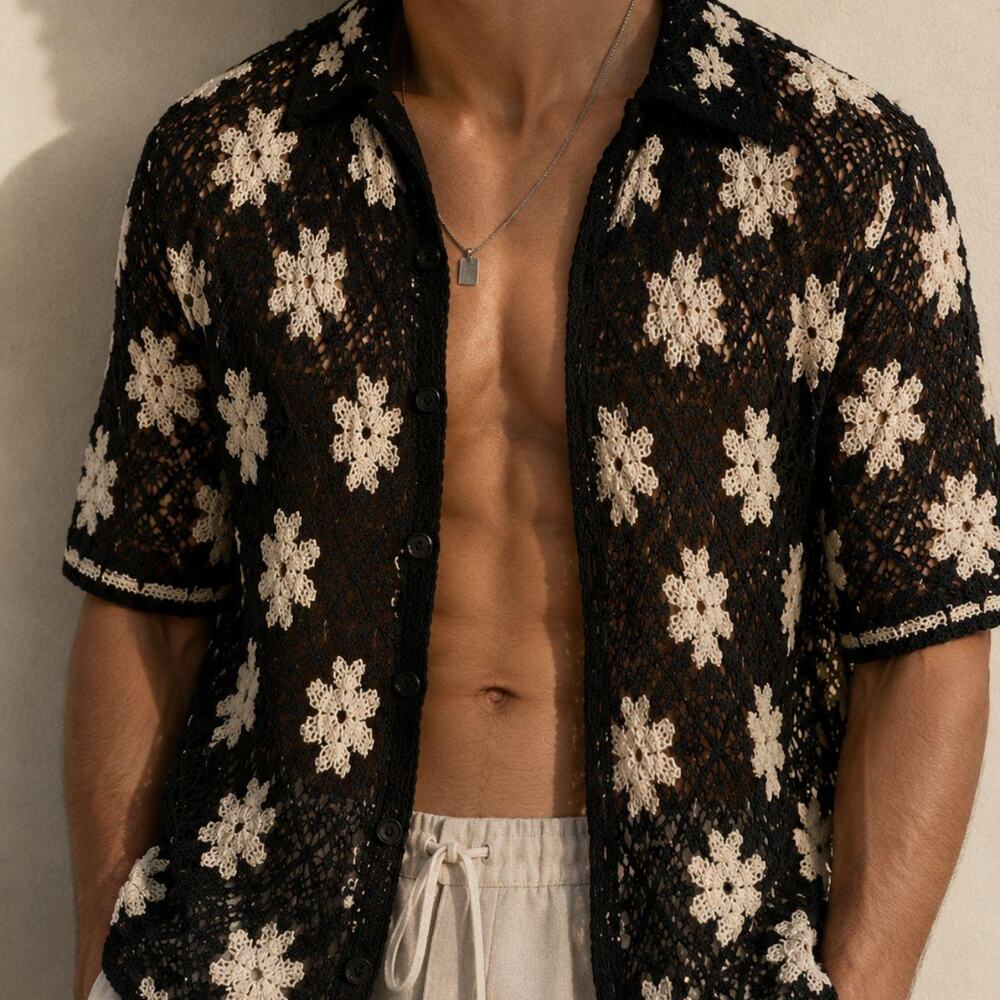 Zara mens l crochet textured